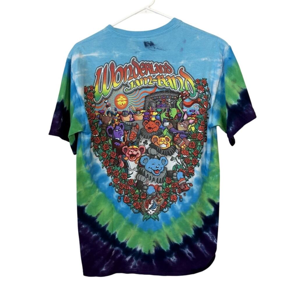 Liquid Blue Grateful Dead Alice in Wonderland Jam-Band Tie-Dye T-Shirt Medium - Picture 2 of 4